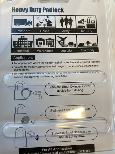 Shipping Container Padlock Stainless 60mm W701SS/60